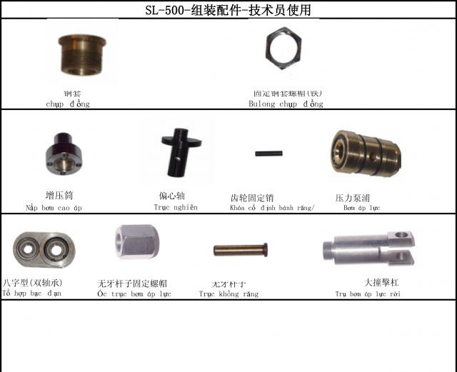 Linh kiện máy bơm keo SL500